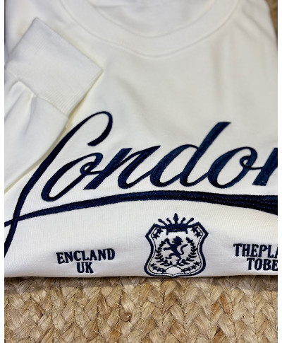 SUDADERA LONDON BLANCA