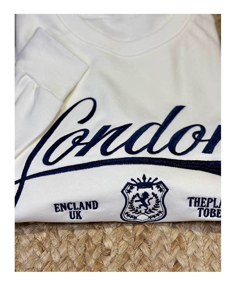 SUDADERA LONDON BLANCA