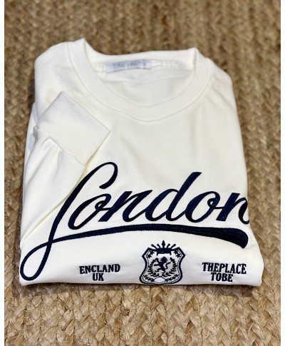 SUDADERA LONDON BLANCA