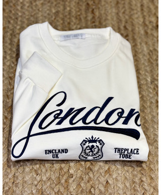 SUDADERA LONDON BLANCA