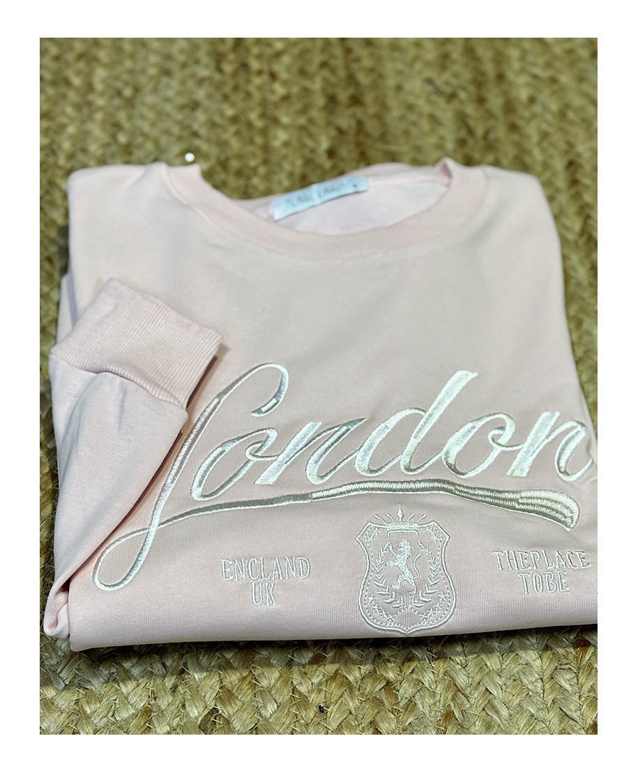 SUDADERA LONDON ROSA