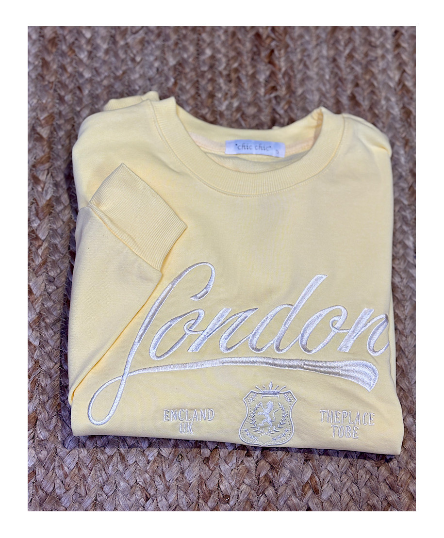SUDADERA LONDON AMARILLA