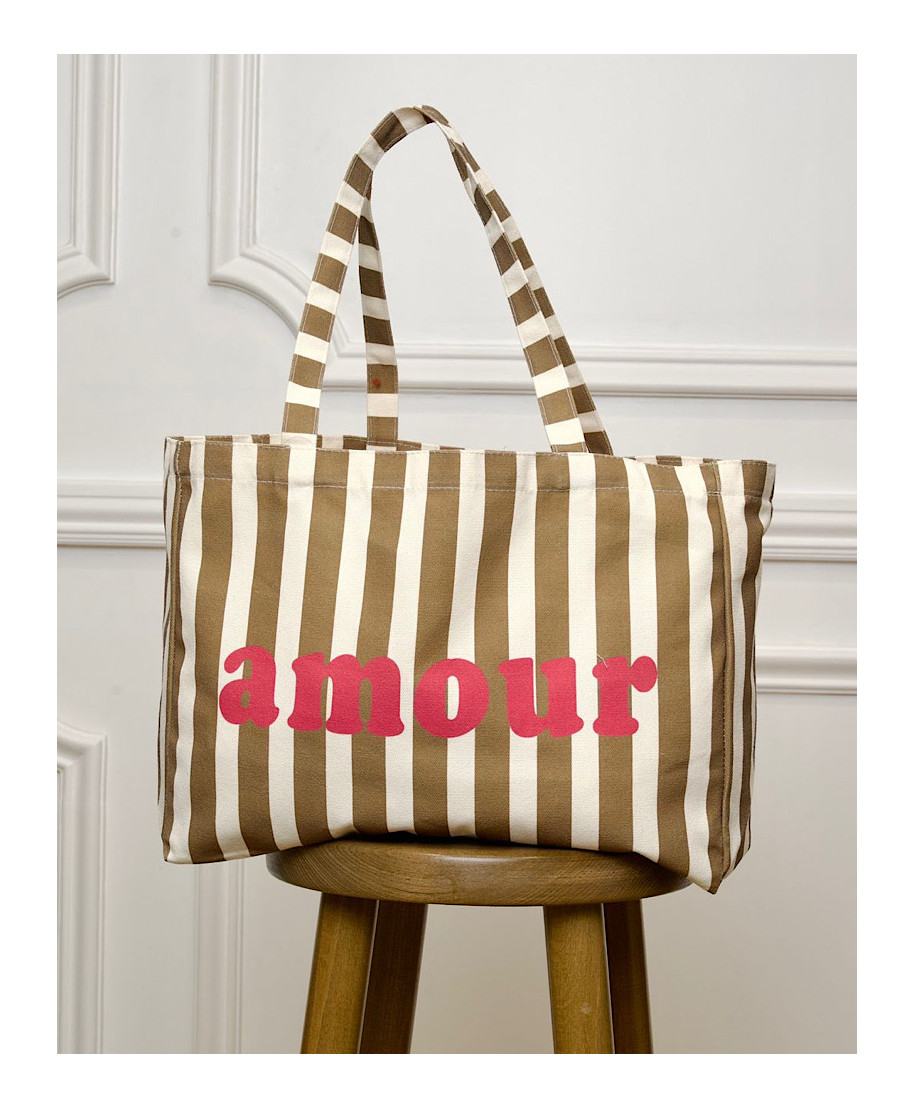 TOTE BAG AMOUR CAMEL