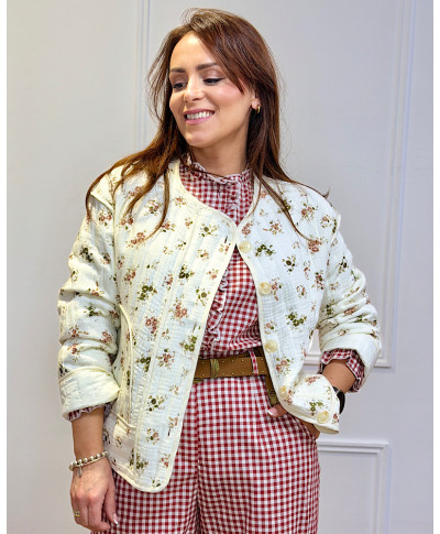 CHAQUETA ACOLCHADA FLORAL