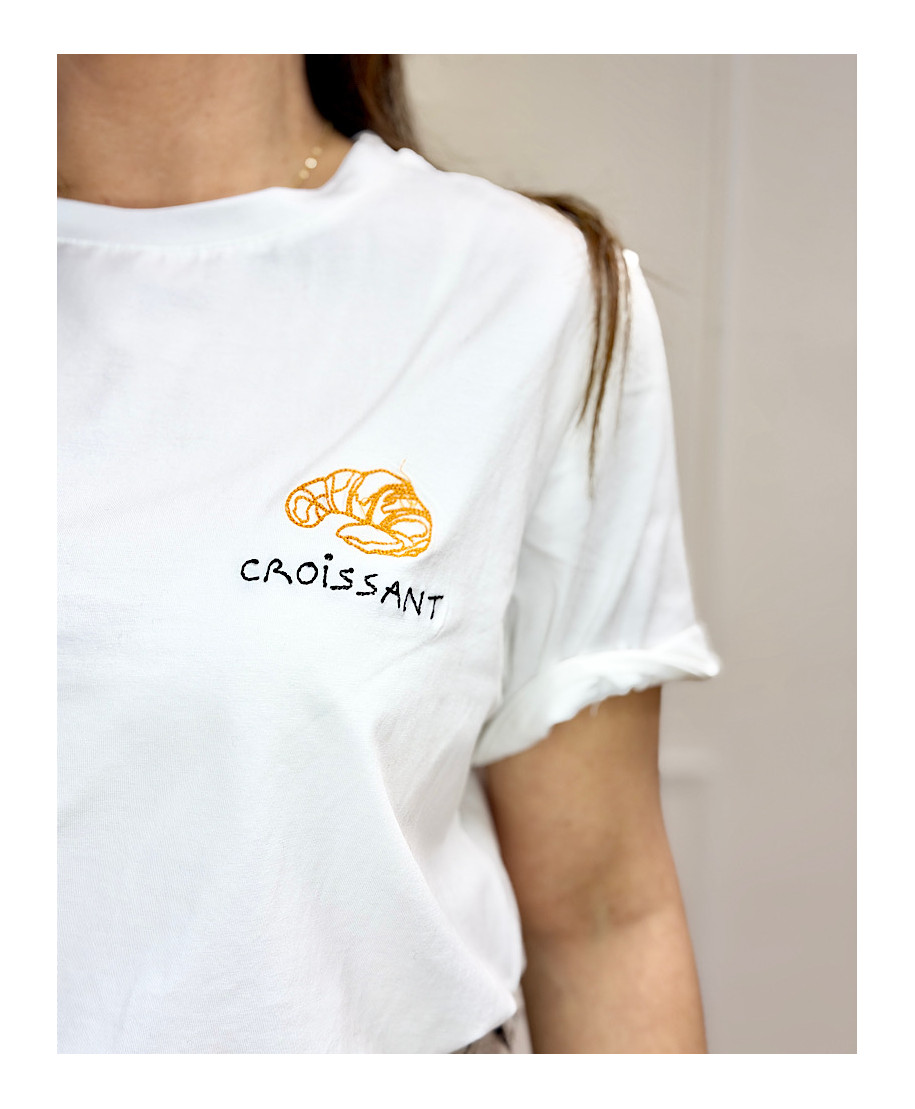 CAMISETA BORDADA CROISSANT
