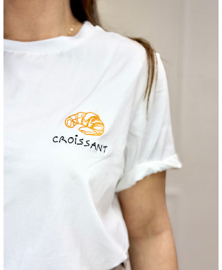 CAMISETA BORDADA CROISSANT