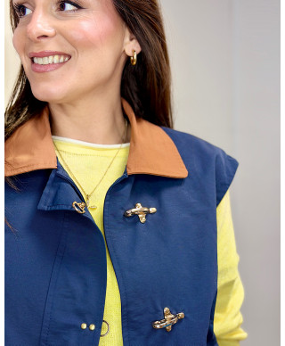 CHALECO ESTRUCTURADO AZUL MARINO