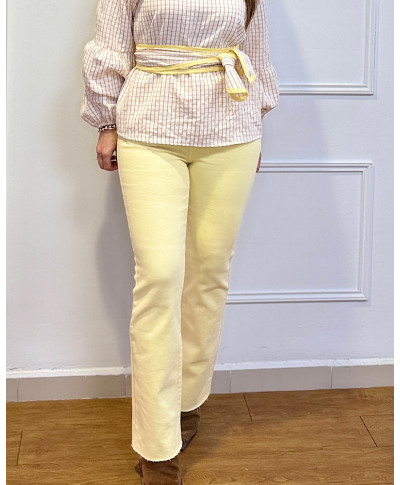 PANTALON TINA AMARILLO MANTEQUILLA