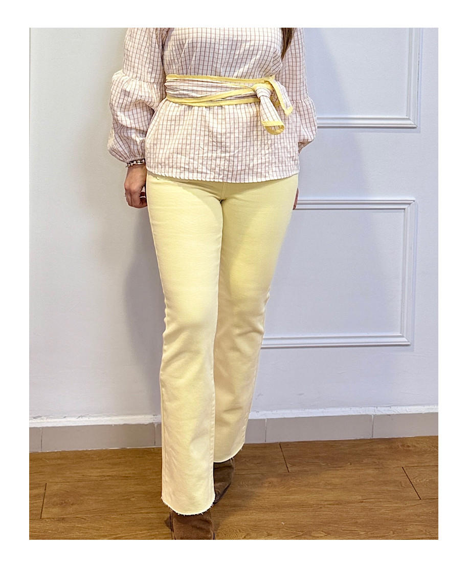 PANTALON TINA AMARILLO MANTEQUILLA