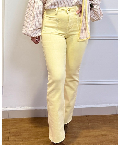 PANTALON TINA AMARILLO MANTEQUILLA