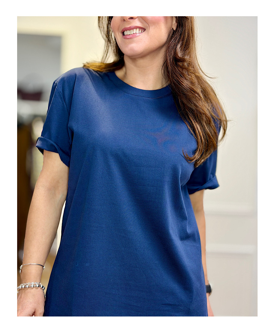 CAMISETA BASICA AZUL MARINO