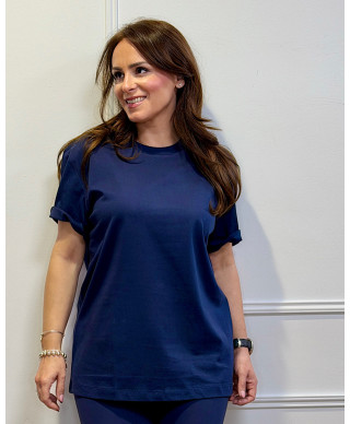 CAMISETA BASICA AZUL MARINO