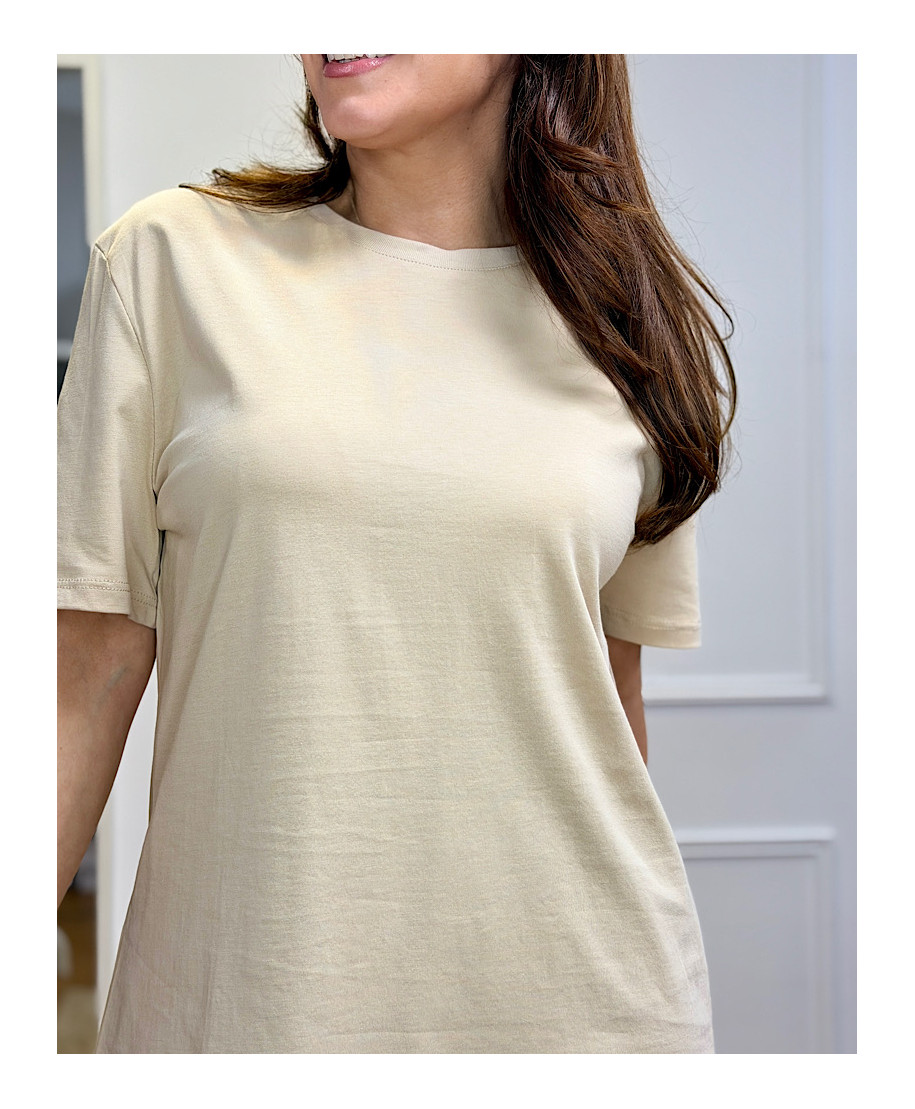 CAMISETA BASICA BEIGE