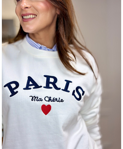 SUDADERA BLANCA PARIS