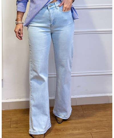 JEANS PALAZZO DENIM CLARO