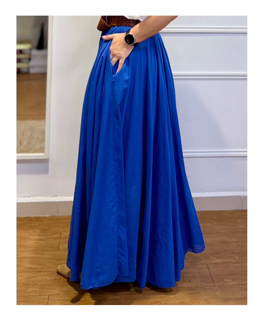 FALDA LARGA AZUL ROYAL
