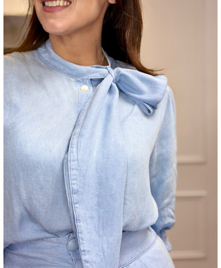 CAMISA CELESTE LAZO ELEGANCE