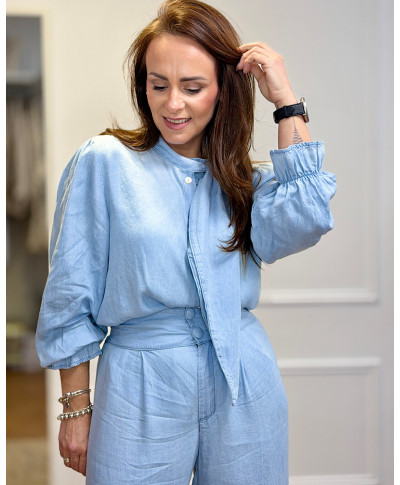 CAMISA CELESTE LAZO ELEGANCE