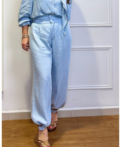 PANTALÓN CELESTE SOFT CHIC