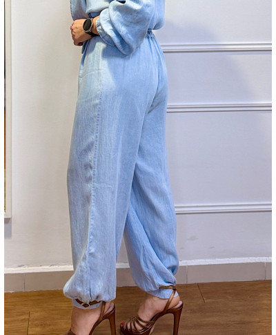 PANTALÓN CELESTE SOFT CHIC