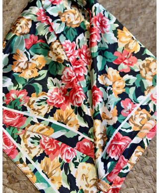 PAÑUELO PREMIUM FLORAL VINTAGE MULTICOLOR