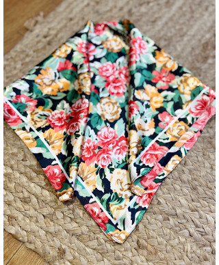 PAÑUELO PREMIUM FLORAL VINTAGE MULTICOLOR