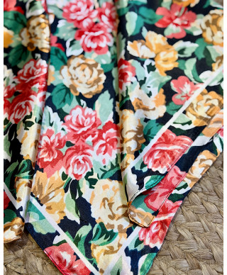 PAÑUELO PREMIUM FLORAL VINTAGE MULTICOLOR