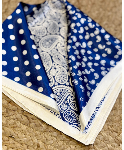PAÑUELO CLÁSICO PAISLEY AZUL ELEGANCE