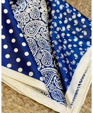 PAÑUELO CLÁSICO PAISLEY AZUL ELEGANCE