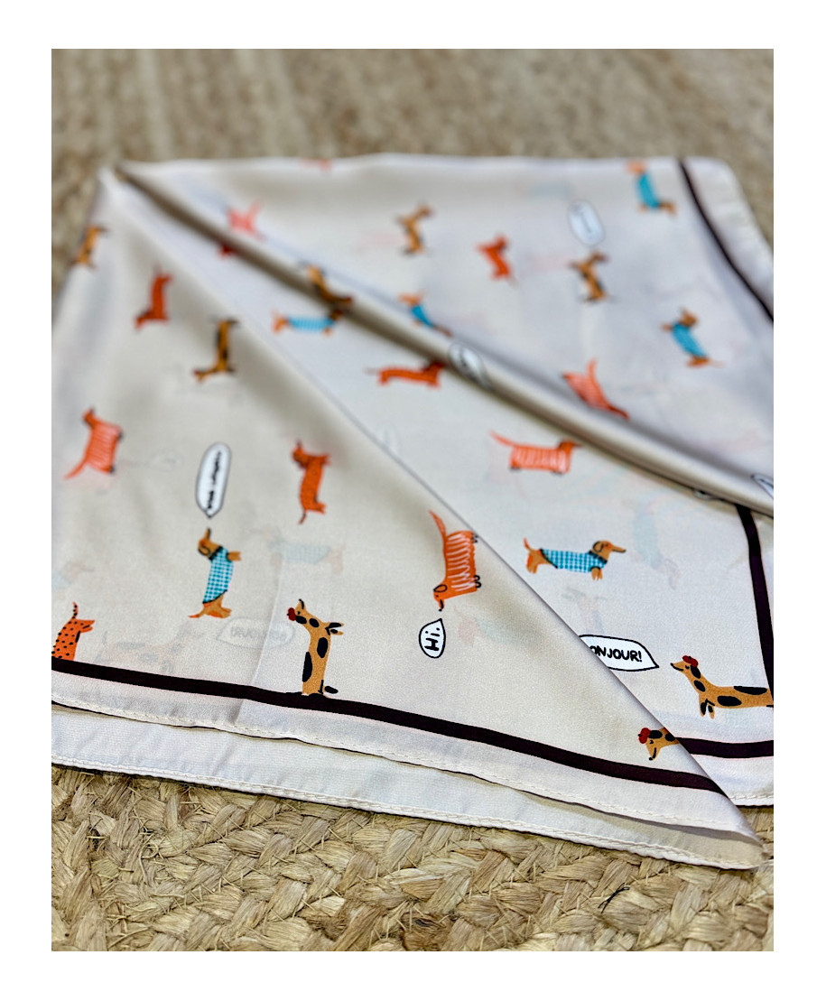 PAÑUELO FUNNY ANIMALS TAUPE