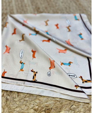 PAÑUELO FUNNY ANIMALS TAUPE