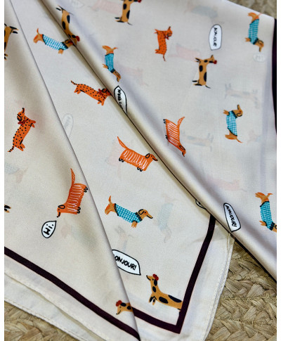 PAÑUELO FUNNY ANIMALS TAUPE