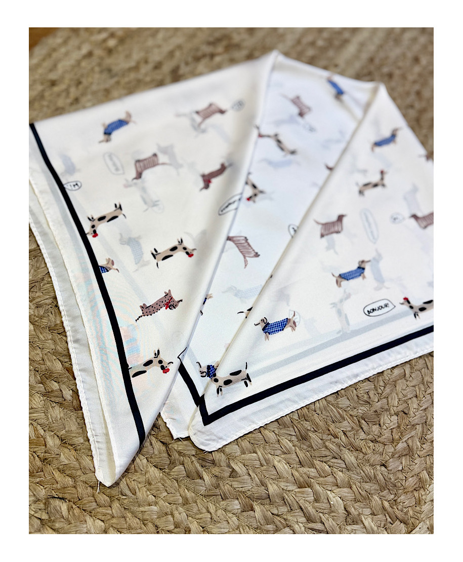 PAÑUELO FUNNY ANIMALS BLANCO ROTO