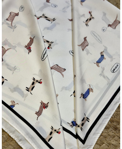 PAÑUELO FUNNY ANIMALS BLANCO ROTO