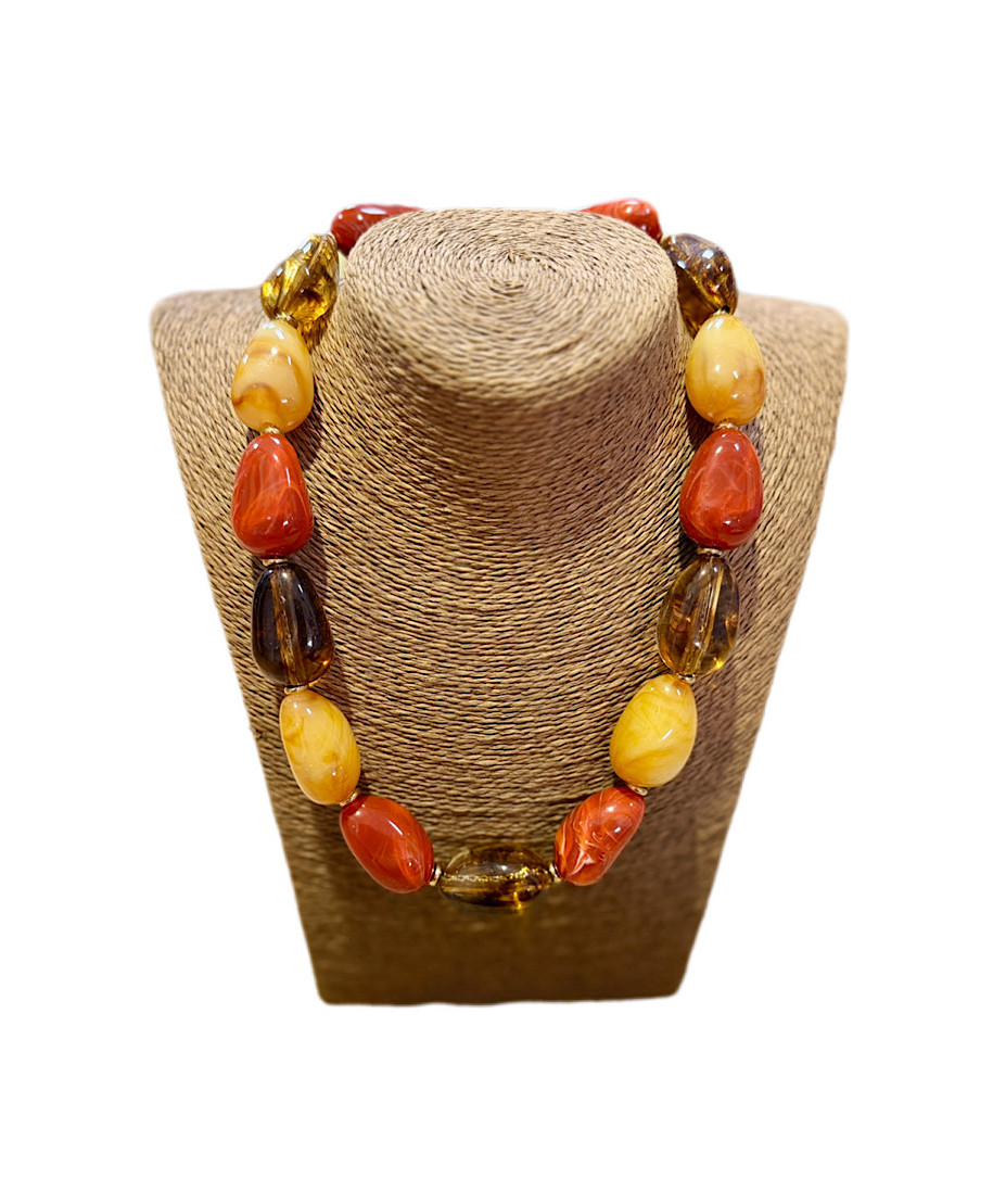 COLLAR PREMIUM RESINA ÁMBAR MULTICOLOR