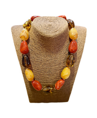 COLLAR PREMIUM RESINA ÁMBAR MULTICOLOR