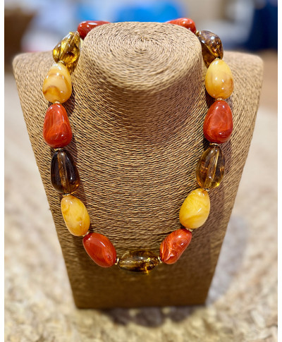 COLLAR PREMIUM RESINA ÁMBAR MULTICOLOR