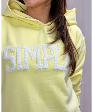 SUDADERA OVERSIZE “SIMPLE STAR” AMARILLA