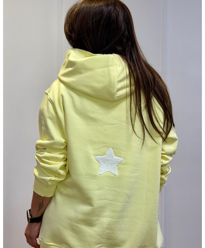 SUDADERA OVERSIZE “SIMPLE STAR” AMARILLA