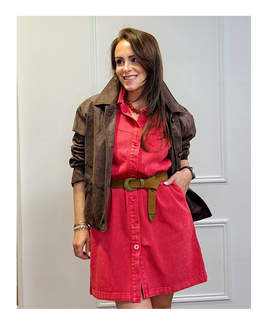 VESTIDO DENIM CORAL SUNSET