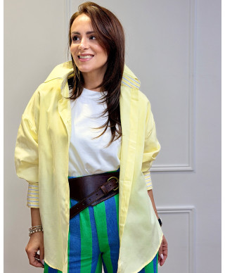 CAMISA OVERSIZE SKY ELEGANCE – AMARILLA