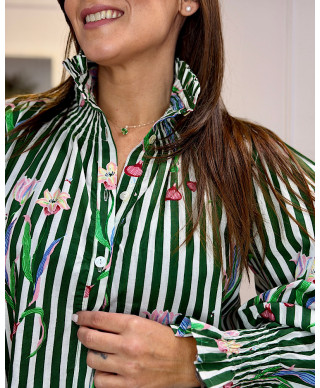 BLUSA AURA CHIC ESTAMPADA  VERDE