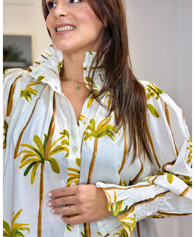 BLUSA AURA CHIC ESTAMPADA BLANCA