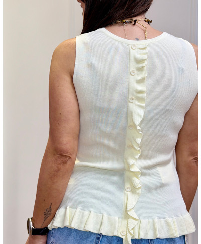 TOP CANALÉ ELEGANCE MARFIL