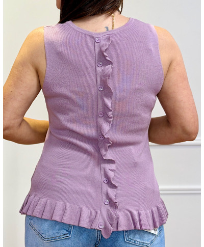 TOP CANALÉ ELEGANCE MALVA