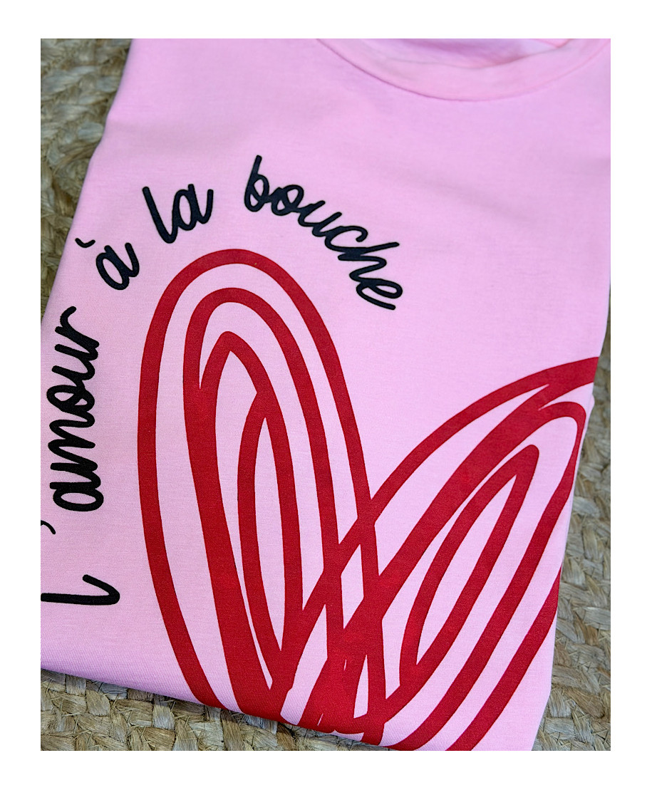 CAMISETA PARIS LOVE ROSA