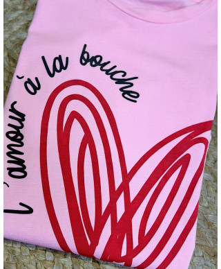 CAMISETA PARIS LOVE ROSA