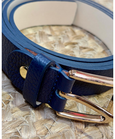 CINTURÓN ESSENTIAL LEATHER MARINO