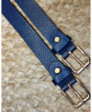 CINTURÓN ESSENTIAL LEATHER MARINO