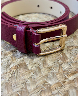 CINTURÓN ESSENTIAL LEATHER WINE